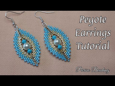 DIY Beaded Peyote stitch Earrings tutorial 👌
