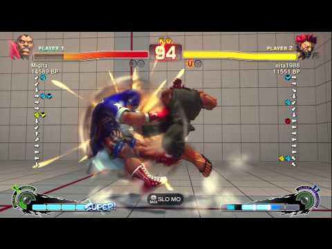Eita [Akuma] vs Migita [Balrog] SSF4 Japanese Online Ranked Matches - TRUE-HD