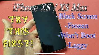 iPhone XS / XS Max: Fix Black Screen, Frozen, Stuck on Apple Logo, Won
