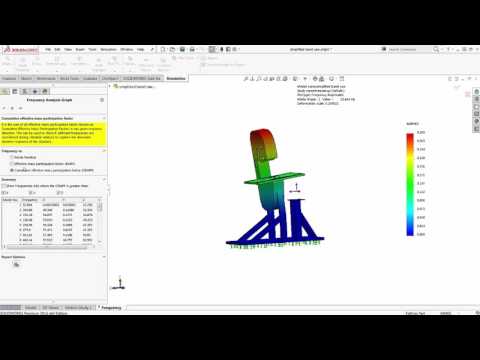 SOLIDWORKS Simulation   Finding Mass Participation Factor