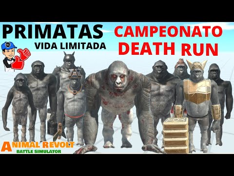Primatas Campeonato Death Run Com Vida Limitada  - Animal Revolt Battle Simulator