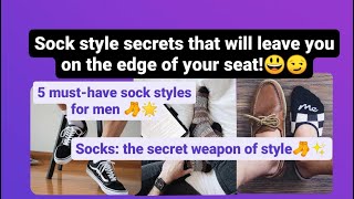 "Types of socks everyone should know | Men's socks guid