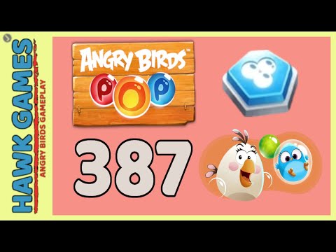 Angry Birds Stella POP Bubble Shooter Level 387 - Walkthrough, No Boosters