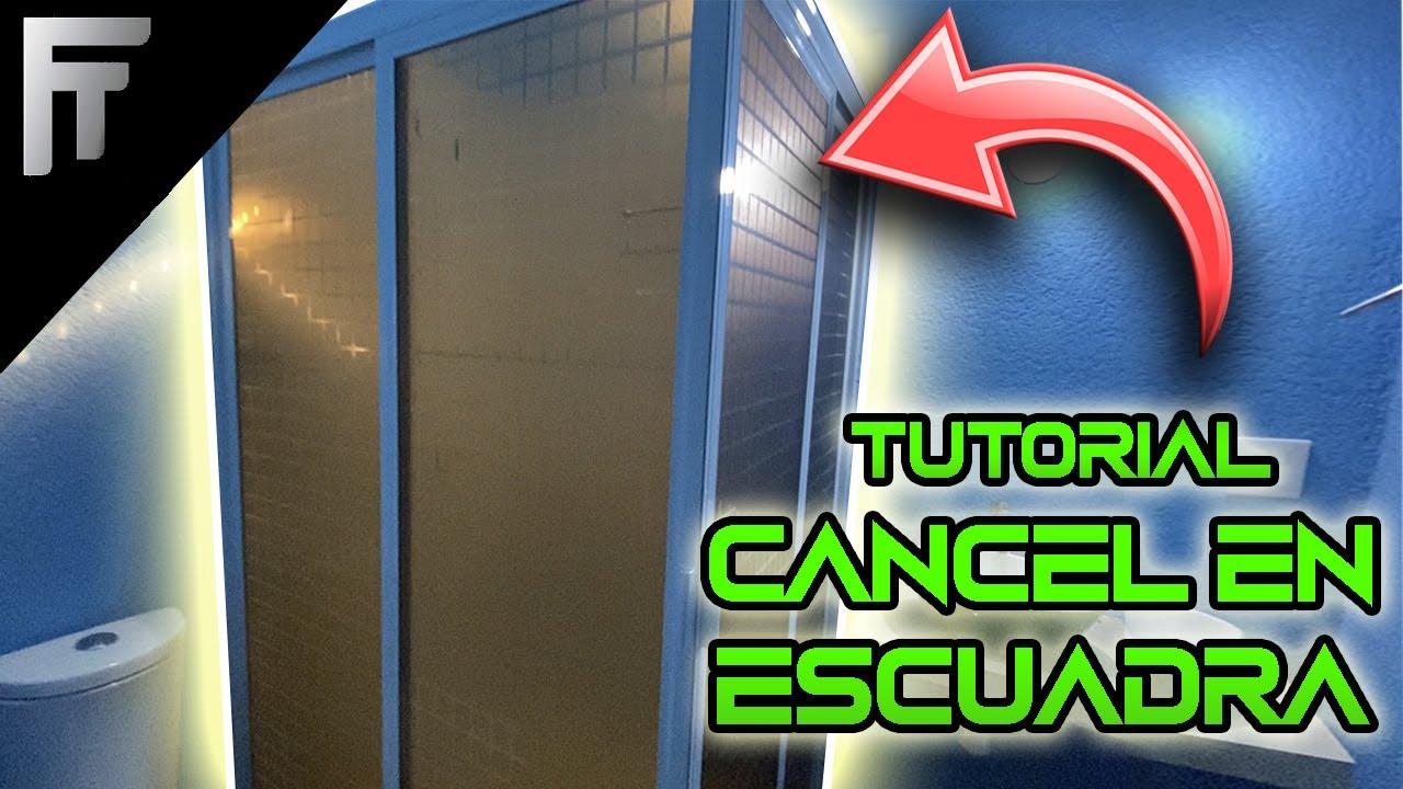 Como fabricar un cancel de aluminio en Forma de ESCUADRA📐 para baño. cancel para baño en escuadra.