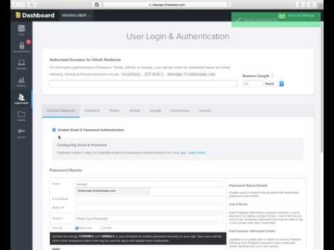 Enable Email & Password Authentication - Firebase