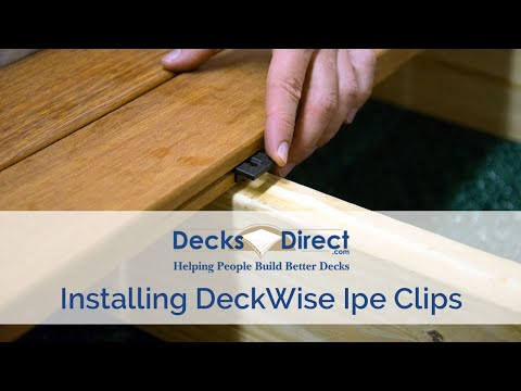 How to Install DeckWise Ipe Clips