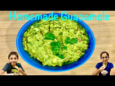 Easy Fresh Homemade Guacamole | Healthy Guacamole Recipe | Easy Mexican Food Recipe | Kids Kitchen