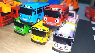 Bermain mainan bus tayo dan kawan kawan, mainan pemadam kebakran, kereta thomas, Tayo the little bus