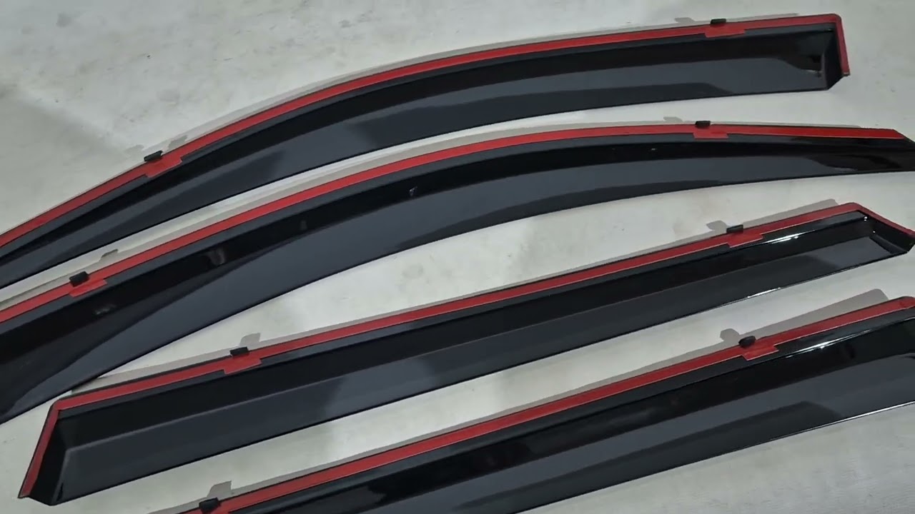 Toyota Rav 4 2006-2013 рр. Вітровики з хромованим молдингом Niken Luxury (4 шт, Long) Video 1