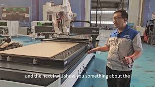 nesting cnc machine with label function for customer from US