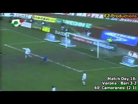 Serie A 2000-2001, day 18 Verona - Bari 3-2 (D.Andersson, 2 Mutu, Camoranesi, Said)