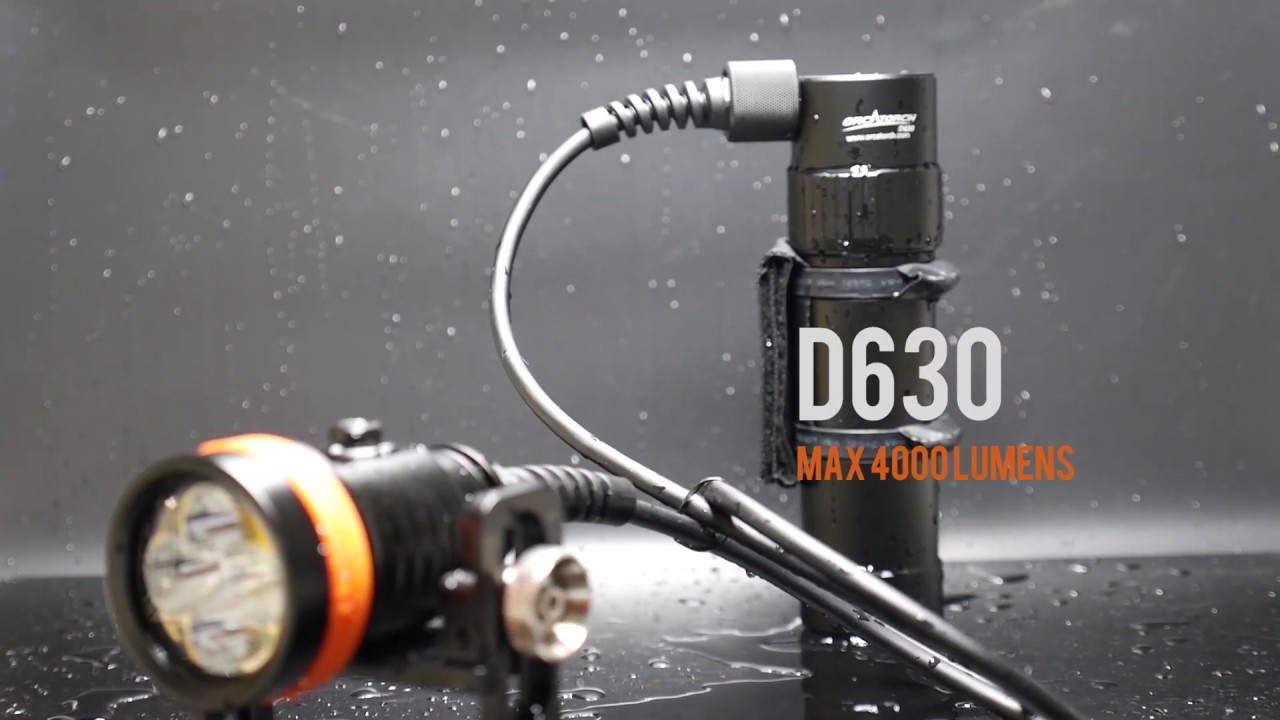 OrcaTorch D630 Powerful Canister Dive Light - 4000 Lumens