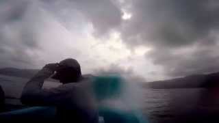 preview picture of video 'Caught by a huge wave in a small boat in Colombia'