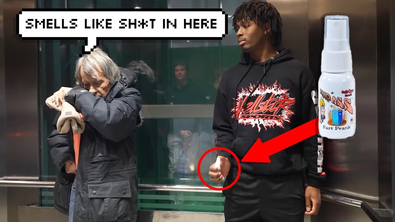 Fart Spray Elevator Prank!