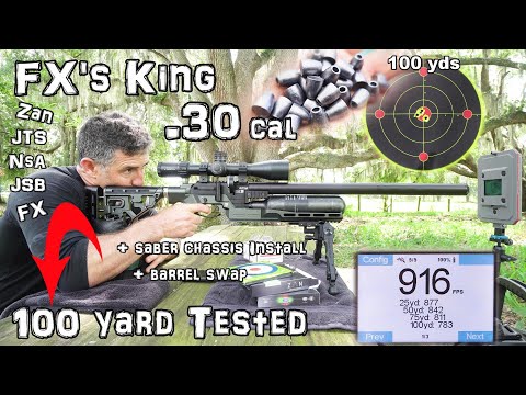 FX Airguns King .30 (FULL REVIEW) w/Owner's Guide + EPIC! 100 Yard Slug | Pellet TEST - 10 Groups!!!
