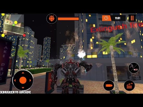 Real Robot Firefighter Truck Transform Robot Game Android Gameplay