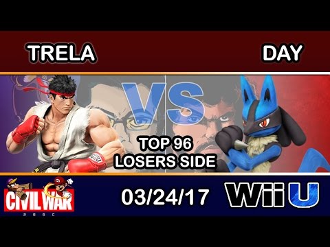 2GGC: Civil War - Trela (Ryu) Vs. G-Force | Day (Lucario) Top 96 Losers Side - Smash Wii U