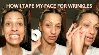 How I tape my face for Wrinkles OVER 50  | Stung by Samantha