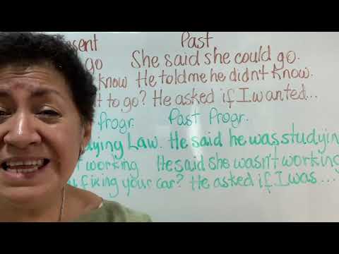 Clase 111 Reported Speech Simple Present & Present Progressive