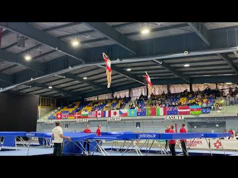 Livia Widmer SUI (F) - Juli 2022, Trampoline Nissen Cup, Arosa SUI und Synchron Sina Rüfenacht