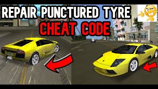 Repair A Punctured Tyre in GTA VICE CITY with Cheat Code.