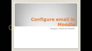 Configure outgoing email in Moodle
