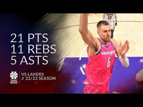 Kristaps Porzingis 21 pts 11 rebs 5 asts vs Lakers 22/23 season