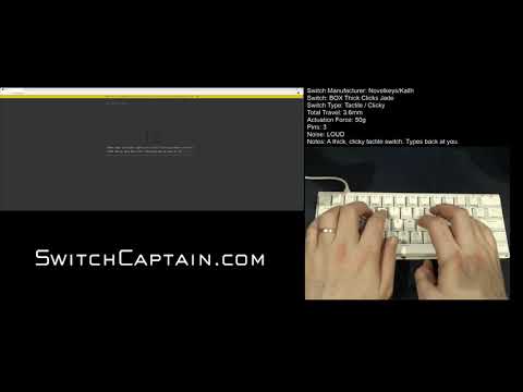 Novelkeys / Kailh BOX Jade Mechanical Keyboard Switch Typing Test