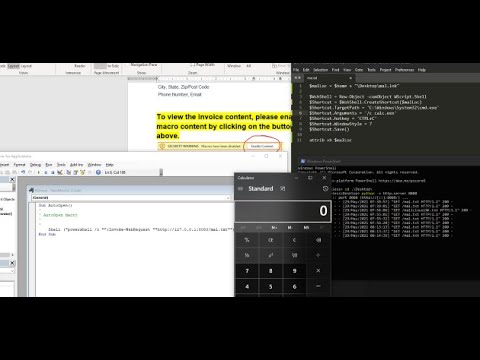 Utilizing Windows LNK Features for Phishing With Office Macro (Educational Video)