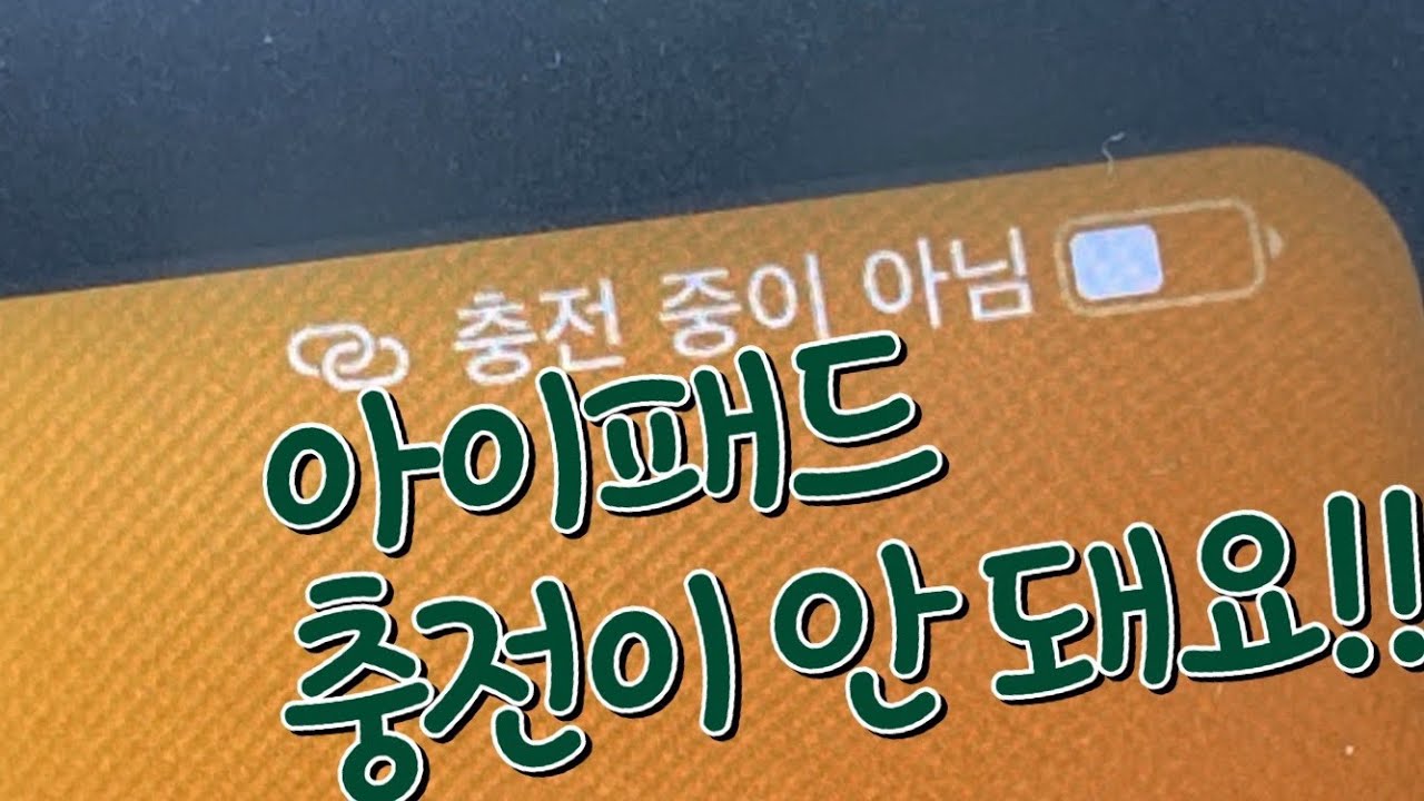 아이패드 충전이 안돼요. 왜냐하면…