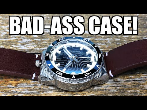 Made of DAMASCUS STEEL! Keaton Time Keris Automatic Diver Review - Perth WAtch #395
