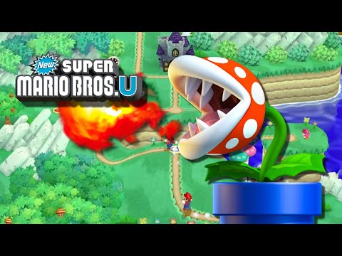 New Super Mario Bros. U - Acorn Plains Piranha Trap - 100% Walkthrough