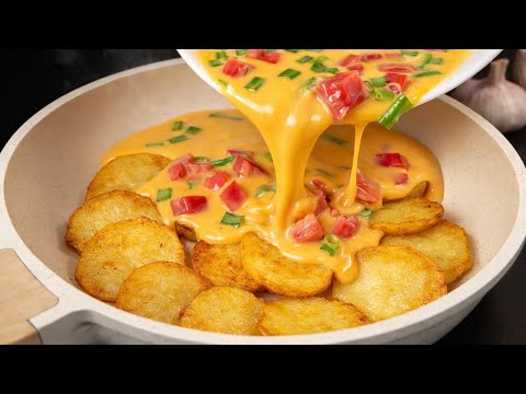 Potatoes with eggs are better than pizza! 10 minute fried potato recipe!