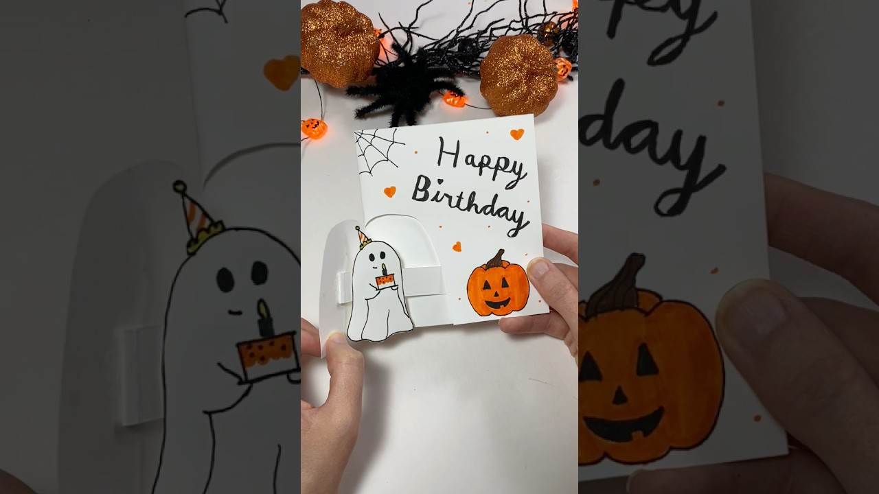 Easy DIY Ghost Birthday Card 🎃