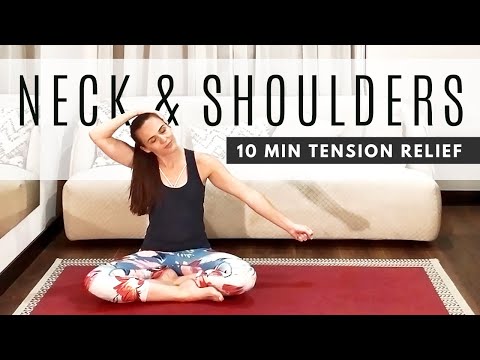 10 min Beginner Yoga for Neck, Shoulders & Upper Body Pain & Tension Release