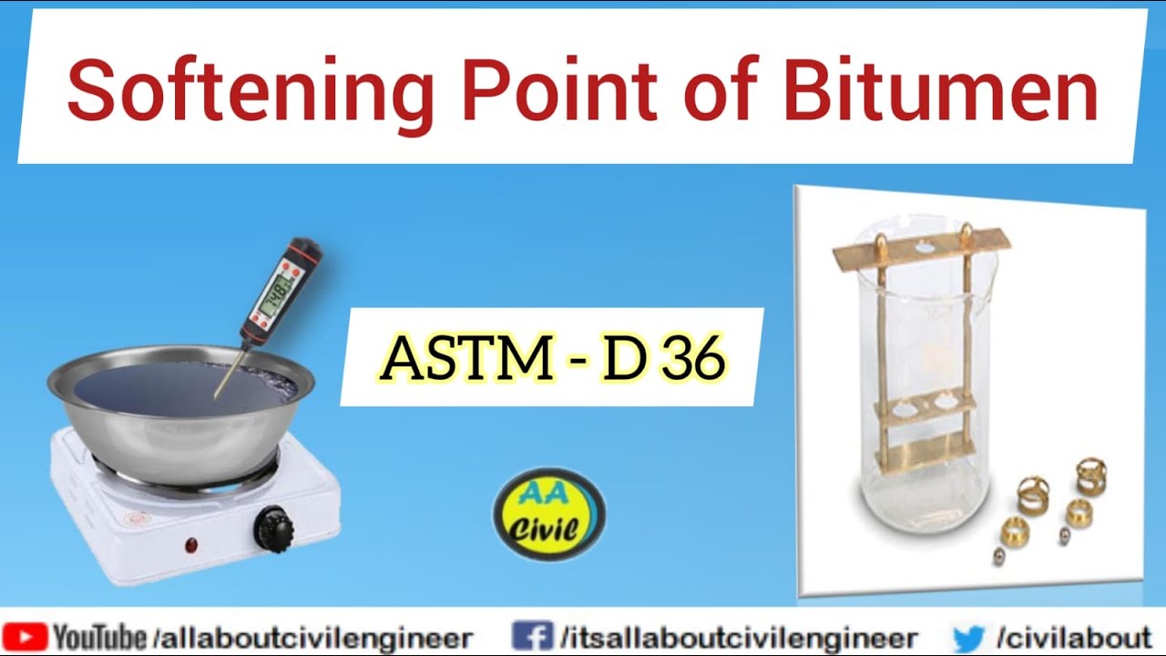 Softening Point Test of Bitumen | Ring and Ball Apparatus | ASTM D 36 | All About Civil Engineer