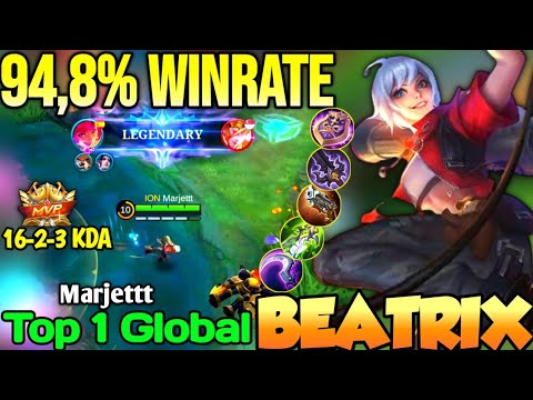 BEATRIX BEST BUILD IN 2022 | TOP 1 GLOBAL BEATRIX Marjettt - MOBILE LEGENDS