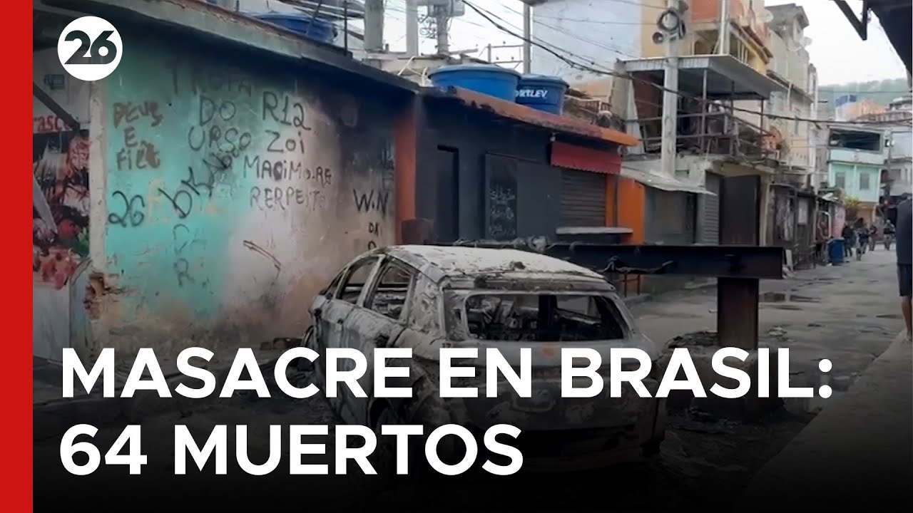 🚨 MASACRE en BRASIL: OPERATIVO POLICIAL deja 64 MUERTOS, el más LETAL en la HISTORIA