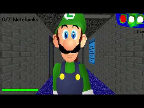 Luigi's Basics In Ghostbusting And Death Staring - Baldi's Basics V1.3.2 Mod