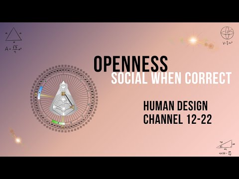 Human Design: Channel of Openness 22-12 - Voicing Mutation with Graceful Timing