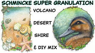 Schmincke Super Granulating Watercolor Review SHIRE DESERT VOLCANO Sets, DIY Mixtures, Paint Demo