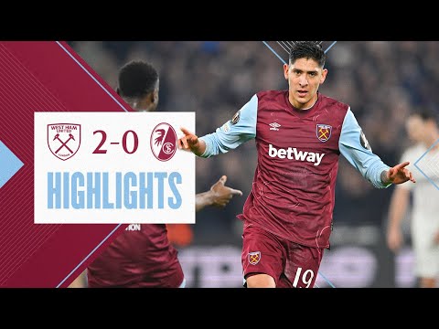 West Ham 2-0 SC Freiburg | Hammers Cruise Into Round Of 16 | UEFA Europa League Highlights