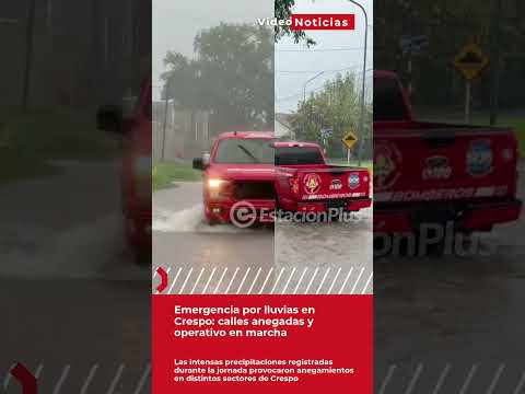 Fuertes lluvias provocan anegamientos en Crespo