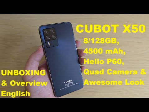 CUBOT X50 - Unboxing & Overview ! Punch Hole, 8 /128 Gb, Helio P60,Awesome Back and 179$