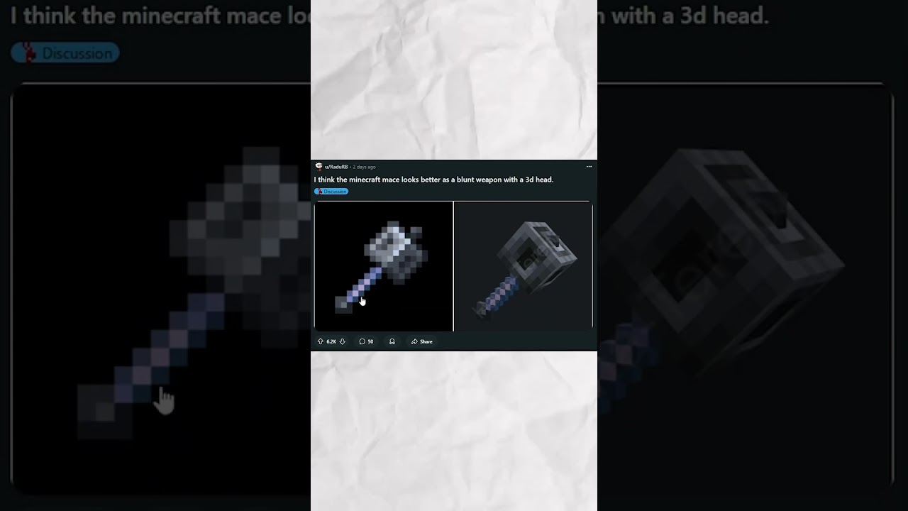 3D Minecraft Mace goes Hard