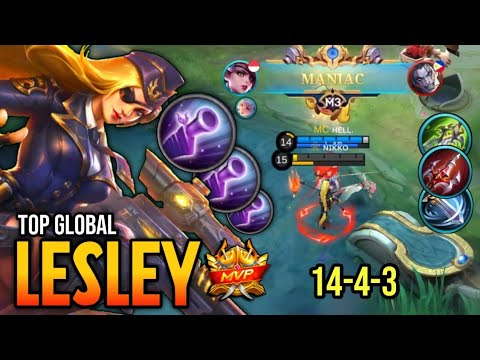 MANIAC! LESLEY BEST BUILD 2022 | TOP GLOBAL LESLEY GAMEPLAY | MOBILE LEGENDS✓