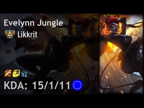 Evelynn Jungle vs Lee Sin - Likkrit - EUW Challenger Patch 7.2