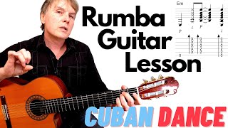 Rumba Flamenca Guitar Tutorial - Learn to play Cuban Dance - Rumba Guitar Lesson - Guitar TAB