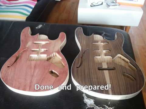 Thinline handcraft homemade stratocaster style guitar build