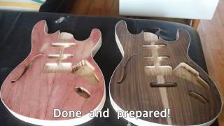 Thinline handcraft homemade stratocaster style guitar build